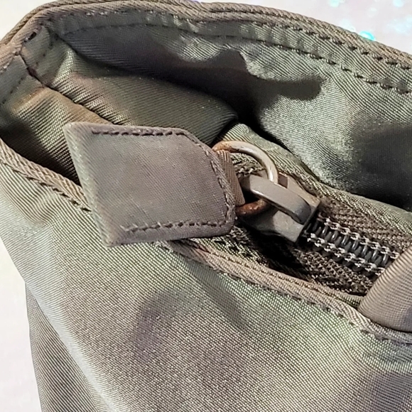 SOLD Authentic PRADA Green Nylon Tote Hand Bag Purse (Army Green) - Picture 5 of 7